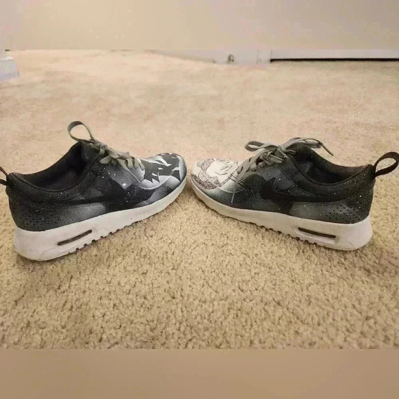 Nike Custom LeBron James Womens Sneakers Black Grey King Of Basketball Womens 6 - Picture 4 of 5